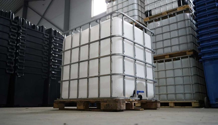 Харчовий IBC контейнер (єврокуб) на дерев'яному піддоні 1000 л 9966041 фото
