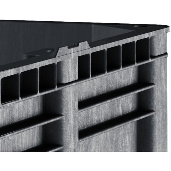Контейнер Pallet Box (CL-3OR) NSC PE BK сплошной на полозах, без угла для штабелирования 1300x1150x1250 мм Pallbox (CL-3OR) NSC фото