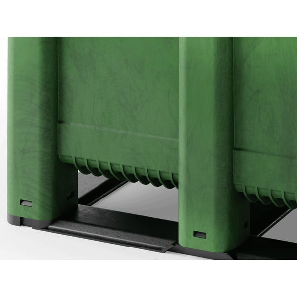 Контейнер Pallet Box (CL-3OR) NSC PE BK сплошной на 6-ти полозах 1300x1150x1250 мм Pallbox (CL-6OR) NSC (no stacking corner) фото