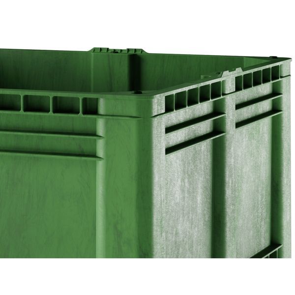 Контейнер Pallet Box (CL-3OR) NSC PE BK сплошной на 6-ти полозах 1300x1150x1250 мм Pallbox (CL-6OR) NSC (no stacking corner) фото
