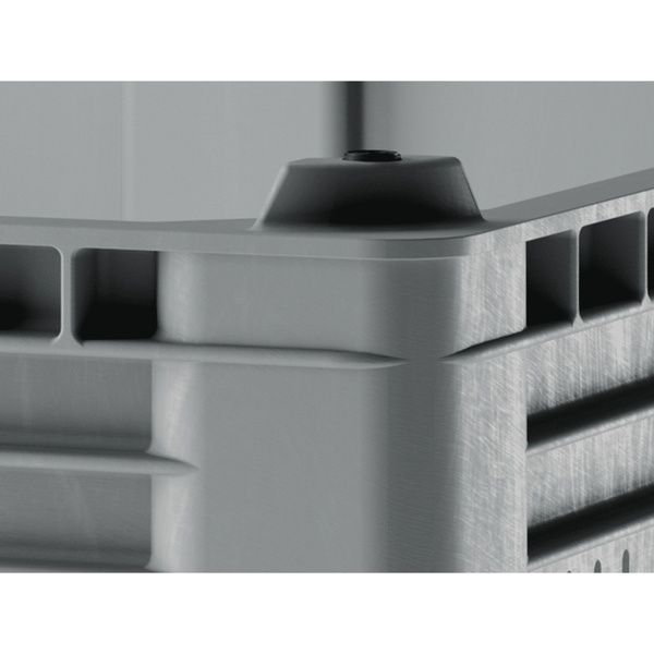 Контейнер Pallet Box (CL-3OR) NSC PE BK перфорований на полозах з кутом для штабелювання 1300x1150x1250 мм Pallbox (VE-3R) SC (stacking corner) фото